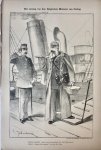 Braakensiek, Johan (1858-1940) - [Original lithograph/lithografie by Johan Braakensiek] Het ontslag van den Belgischen Minister van Oorlog, 15 November 1896, 1 pp.