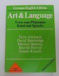 MAENZ, PAUL UND GERD DE VRIES. [HRSG.]. - Art & Language. Texte zum Phänomen Kunst und Sprache. Terry Atkinson, David Bainbridge, Michael Baldwin, Harold Hurrell, Joseph Kosuth.
