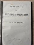 Baljon, Dr. J.M.S. - PAULUS  AAN DE FILIPPIËRS   commentaar  op den brief van-
