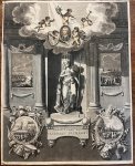 Wijsman, Jacobus after Daniel Kerkhoff. - Antique etching and engraving 1795 | Monument for General Pichegru, eerzuil voor den Generaal Pichegru, 1795, 1 p.