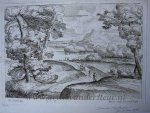 Macé, Claude (1631-1670), after Carracci, Annibale (1560-1609) - [Antique print, etching, ca 1695] Landscape with figures [Recueil de 283 estampes gravées... serie title], published ca 1695, 1 p.