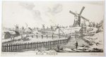 Reinier Zeeman (1623/24-1664) - [Antique print, etching] RAAM POORTIE (set title: Town Gates of Amsterdam), published before 1656.
