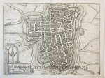 Lodovico Guicciardini (1521-1589) - [Antique print, cartography] Ypres/Ieper, published ca. 1610.