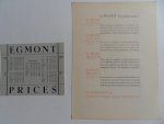 Roos, S.H. de [ ontwerper ]. - Egmont. - A Distinguished Design for Fine Books and Quality Advertising. [ Letterproef - Type specimen ]. [ Met drie bijlagen ].