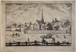 Claes Jansz Visscher (1586/87-1652) - Antique print, etching | The leper-house at Haarlem/De Leprozerie in Haarlem, published 1728, 1 p.