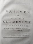 Clemens XIV. - Brieven van paus Clemens XIV. (Ganganelli).Deel 3 met de zeldzame lykrede. Deel 4 met uitgeleeze gedagten  (4 complete delen)