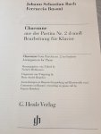 Bach, Johann Sebastian - Chaconne aus der Partita Nr. 2  d-moll BWV / Bearbeitung für Klavier
