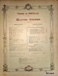 Bréville, Pierre de: - Bernadette (Pouvillon). [pour chant et piano] (Oeuvres vocale. Premier recueil)