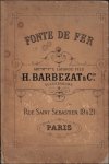 Rare catalogue commercial illustré - FONTE DE FER, Barbezat & cie Paris