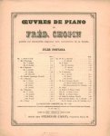 Chopin, F.: - [Op. 66] Oeuvres de le piano de Fréd. Chopin. Publiés sur manuscrits originaux avec autorisation de sa famille, par Jules Fontana. Op. 66. Fantaisie impromptu