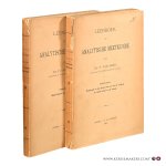 Geer, P. van. - Leerboek der Analytische Meetkunde. [2 delen] Eerste deel, Meetkunde in het platte vlak en van de vlakken en rechte lijnen in de ruimte. Tweede deel, Oppervlakken en ruimtekrommen.