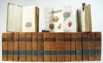HOUTTUYN, MARTINUS - Natuurlyke historie of uitvoerige beschryving der dieren, planten en mineraalen, volgens het samenstel van den heer Linnaeus. Met naauwkeurige afbeeldingen. Compleet  in 18 delen.