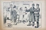Braakensiek, Johan (1858-1940) - [Original lithograph/lithografie by Johan Braakensiek] Persoonlijke dienstplicht tot verhooging van het intellect in 't leger, 10 April 1898, 1 pp.