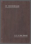 AB ter Haar Romeny - In memoriam : zes nagelaten leerredenen van Ds. A.B. ter Haar Romenij, in leven predikant bij de Ned. Herv. Gemeente te Utrecht