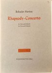 Martinu, Bohuslav: - Rhapsody-Concerto für Viola und Orchester. Klavierauszug Jürgen Sommer