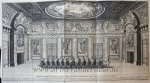 Jan Caspar Philips (1680/1700-1775), after Gerrit van Giessen (1692/3-ca. 1750) and Mattheus Terwesten (1670-1757) - Antique print, etching and engraving | Treves-kamer van haar hoog mog. De Staten Generaal der Vereenigde Nederlanden (Trêveszaal Den Haag), published ca. 1730.
