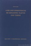 FLURY, P. - Liebe und Liebessprache bei Menander, Plautus und Terenz.