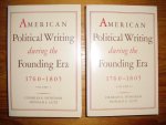 Hyneman, Charles S. / Lutz, Donald S. - American Political Writing During the Founding Era 1760-1805. Volume I and II