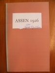 Kunst P.G. e.a. - ASSEN 1926 ~ Rapport inzak de leeruitspraak