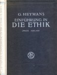 Heymans, G - Einführung in die Ethik. Zweite Auflage