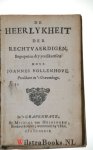 Vollenhove, Joannes - De Heerlykheit der Rechtvaerdigen, Begrepen in dry predikaetsien.