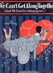 Stasny, A. J. - We can't get along together (and we can't get along apart). Mooi jugendstil omslag.