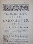 J. D'Alence - Verhandelingen over de barometers, thermometers en notiometers of hygrometers
