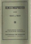  - Bemestingsproeven over 1923 en 1924