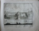 Schenck, Petrus [Pieter Schenk] - Waterbad van Markus Agrippa schoonsoon van Keiser Augustus 86. Originele kopergravure.