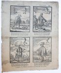  - Centsprent: Bedelaar / Krygsman / Boer / Edelman, No. 2