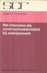 Cross, Crispin P.  -  red. - Het interview als communicatiemiddel bij welzijnswerk