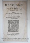  - [Antique title page, 1606] Decisiones Rotae Provinciae Marchiae, published 1606, 1 p.
