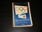  - NOTITIEBLOKJE met op de cover de tekst: Olympic Games - Melbourne 22 nov - 8 dec 1956