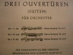 Bach; J. S. (1685-1750) - Drei Ouverturen (Suiten) fur Orchester, Nr. 1 in C dur //  Nr. 2 H-moll  //  Nr. 3 D-dur - Piano solo (ubergetragen von Giuseppe Martucci)