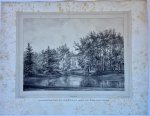  - [Lithography on chine collé, The Hague] St. Annelands-Clingendal aan de achterzijde (Landgoed Clingendael, Clingendaal, Den Haag), 1 p, published 19th century.