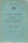 RYCKMANS Pierre - Congo Belge. Discours prononcé par le Gouverneur Général Ryckmans a la séance d'ouverture du Conseil de Gouvernement. Renseignements Statistiques Juin 1938