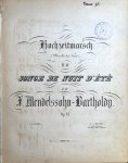 Mendelssohn, Felix: - Hochzeitmarsch (Marche des noces) du songe de nuit d`été. Op. 61. A 4 mains