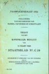 Nederlandse Regering in Ballingschap - Vaarplichtbesluit 1942 Tekst van het Koninklijk besluit