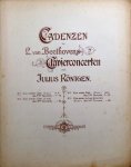 Röntgen, Julius: - Cadenzen zu L. van Beethovens Clavierconcerten. No. 1: Zum ersten Satz (C-Dur) des 1sten Concerts Röntgen, Julius: - Cadenzen zu L. van Beethovens Clavierconcerten. No. 1: Zum ersten Satz (C-Dur) des 1sten Concerts