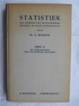 Bakker, Dr. O. - Statistiek - Deel II - De toepassingen der statistische methode.
