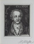 Metzler, Hansjörg. - Exlibris voor Joannes B.C.M. Stomph. Metzler, Hansjörg. - Exlibris voor Joannes B.C.M. Stomph.