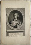 Jacob Houbraken (1698-1780), after Johann Kaspar Heilmann (1718-1760); publisher Dirk onder de Linden (fl. 1747-1794) - Antique portrait print I Louis XV, king of France, published 1752, 1 p.