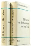 BRUNNER, C. (LEOPOLD WERTHEIMER) - Die Lehre von den Geistigen und vom Volk. 2 volumes.