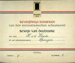 Schaken: - Bewijs van deelname den heer H. v.d. Woude (lid van schaakvereniging Spangen) - Bevrijdingstoernooi van den Rotterdamschen Schaakbond + Schaaktournooi ,,De Zwarte Dame"
