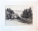 Laurent Verwey van Udenhout (1884-1913) - [Modern print, etching] Landscape in Texel (landschap op Texel), published 1911.