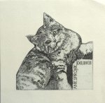 Blokhuis, Henk - Exlibris voor Ank Spronk. Blokhuis, Henk - Exlibris voor Ank Spronk.