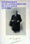 Quack, Mr. H.P.G. - Rogier, Jan - Herinneringen uit de levensjaren van Mr. H.P.G. Quack (1834 - 1914) (Met een voorwoord van Jan Rogier)