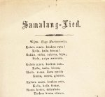 LIEDBLAADJE - Samalang-Lied.