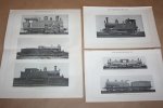  - Serie oude prenten - Locomotieven - circa 1905