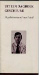 Pointl, Frans - Uit een dagboek gescheurd. 10 gedichten van Frans Pointl
